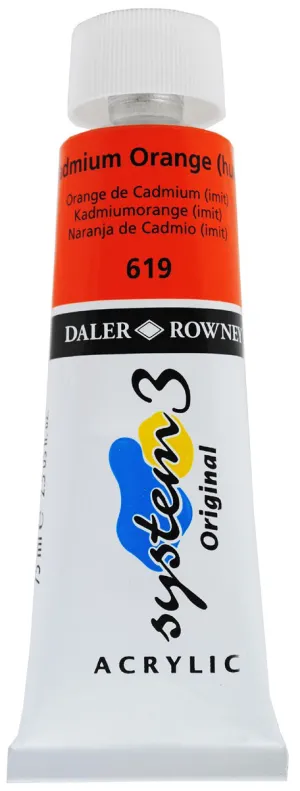 Daler Rowney Acrylic Colors System 3 CADMIUM ORANGE LIGHT (HUE)