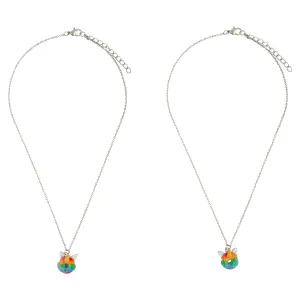 Kids Donut Unicorn Necklace Duo