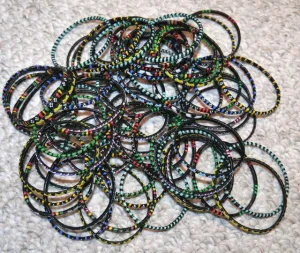 Recycled Plastic & Grass Bangle Bracelets from Africa