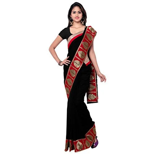 Sarvagny Clothing Black Banarasi Silk Fashion Saree