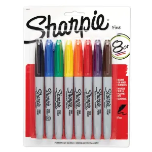 Sharpie Marker Set, Fine Point, Assorted 8pk