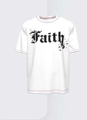 TEE BASIC - FAITH BASIC TEE WHITE in Organic Cotton Jersey